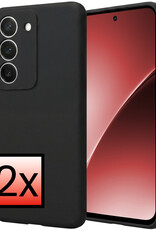 NoXx NoXx Xiaomi 15 Hoesje Siliconen - Zwart - 2 PACK