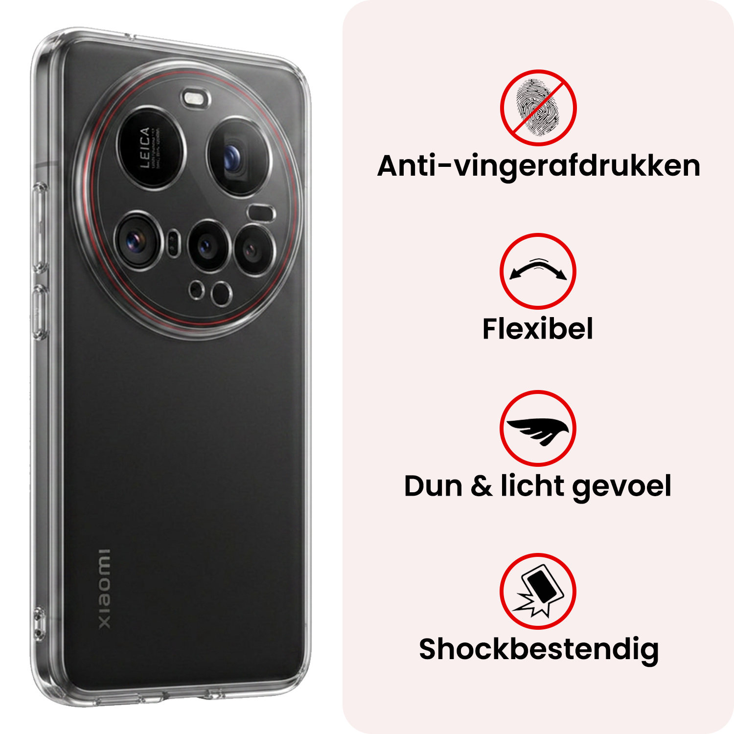 NoXx NoXx Xiaomi 15 Ultra Hoesje Siliconen - Transparant