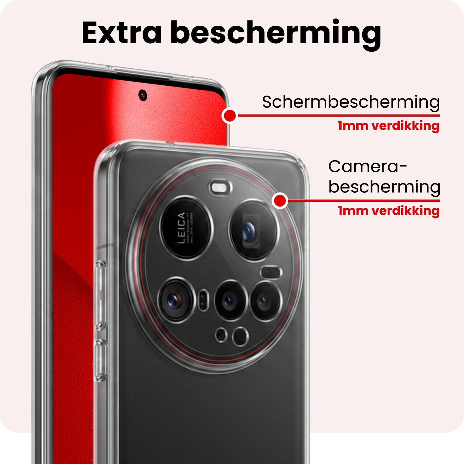 NoXx NoXx Xiaomi 15 Ultra Hoesje Siliconen - Transparant