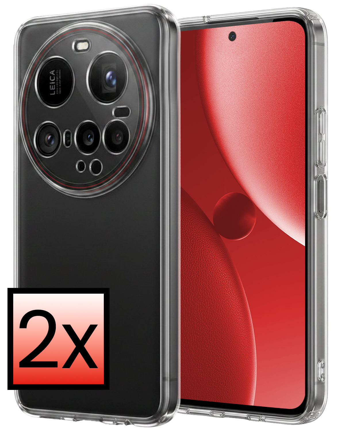 NoXx NoXx Xiaomi 15 Ultra Hoesje Siliconen - Transparant - 2 PACK