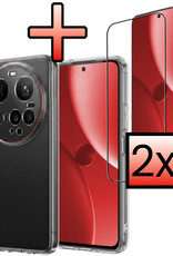 NoXx NoXx Xiaomi 15 Ultra Hoesje Siliconen Met 2x Screenprotector - Transparant