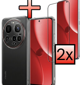 NoXx NoXx Xiaomi 15 Ultra Hoesje Siliconen Met 2x Screenprotector - Transparant