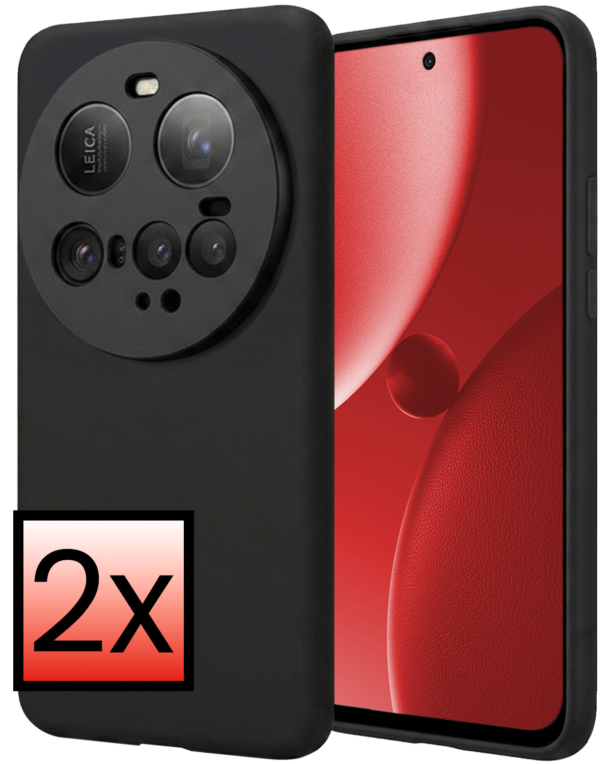 NoXx NoXx Xiaomi 15 Ultra Hoesje Siliconen - Zwart - 2 PACK