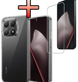 NoXx NoXx Xiaomi 15T Hoesje Siliconen Met Screenprotector - Transparant