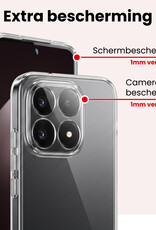 NoXx NoXx Xiaomi 15T Hoesje Siliconen Met Screenprotector - Transparant
