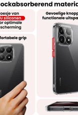 NoXx NoXx Xiaomi 15T Hoesje Siliconen Met 2x Screenprotector - Transparant