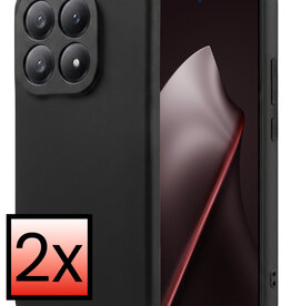 NoXx NoXx Xiaomi 15T Hoesje Siliconen - Zwart - 2 PACK