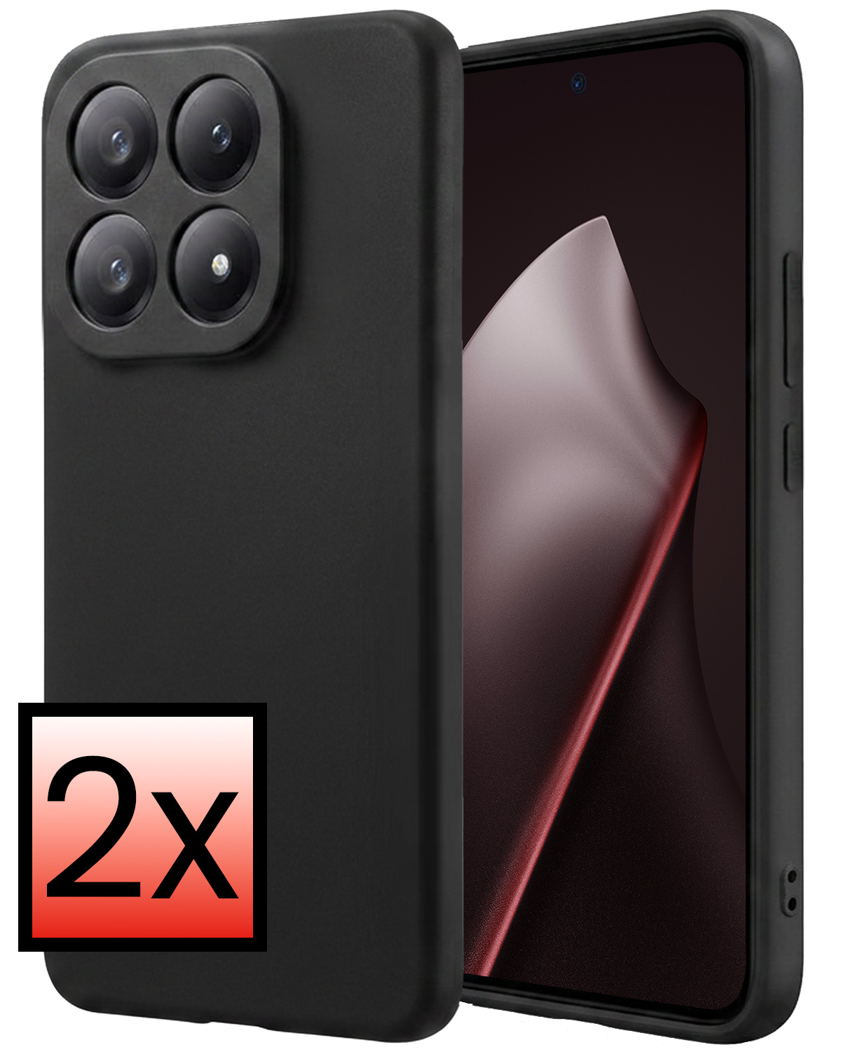 NoXx NoXx Xiaomi 15T Hoesje Siliconen - Zwart - 2 PACK