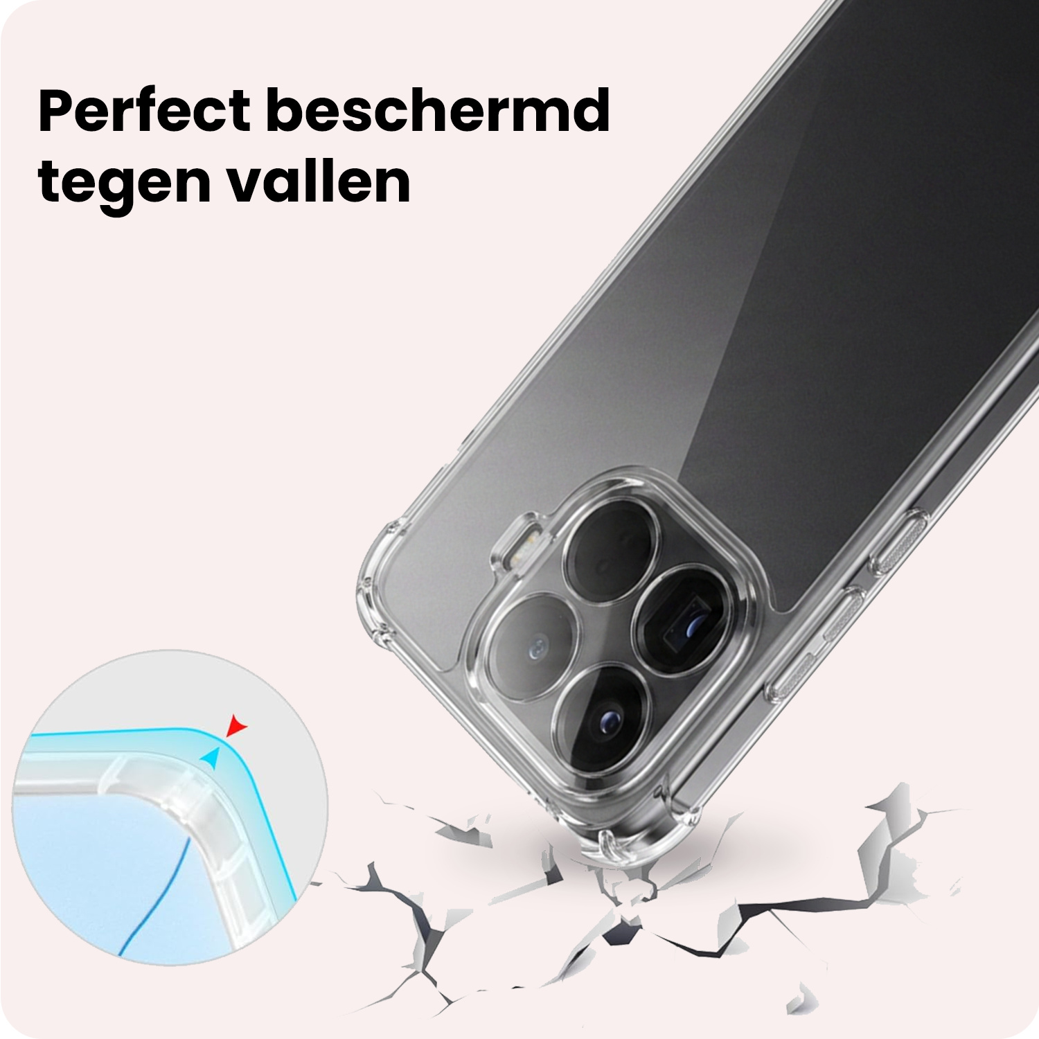 NoXx NoXx Xiaomi 15T Pro Hoesje Shockproof - Transparant - 2 PACK