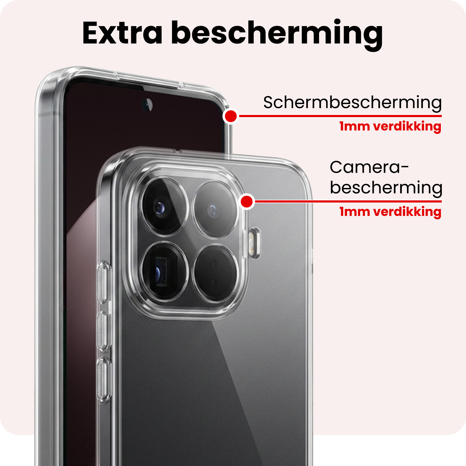 NoXx NoXx Xiaomi 15T Pro Hoesje Siliconen - Transparant