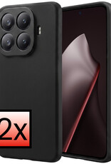 NoXx NoXx Xiaomi 15T Pro Hoesje Siliconen - Zwart - 2 PACK