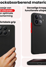 NoXx NoXx Xiaomi 15T Pro Hoesje Siliconen Met Screenprotector - Zwart