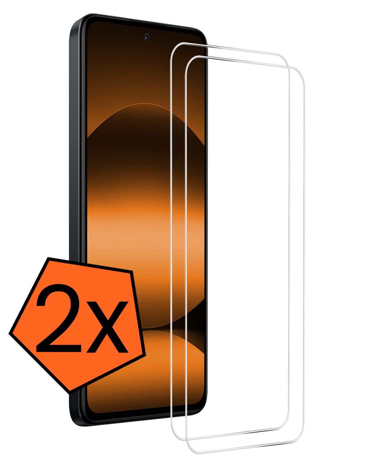 Nomfy Nomfy Xiaomi Redmi Note 14 5G Screenprotector Glas - 2 PACK