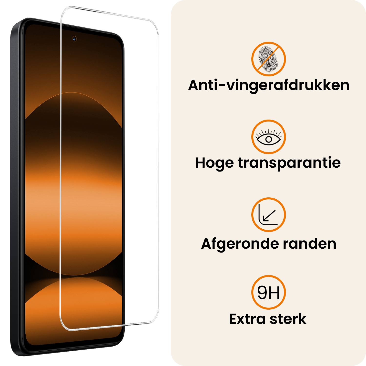 Nomfy Nomfy Xiaomi Redmi Note 14 5G Screenprotector Glas - 2 PACK