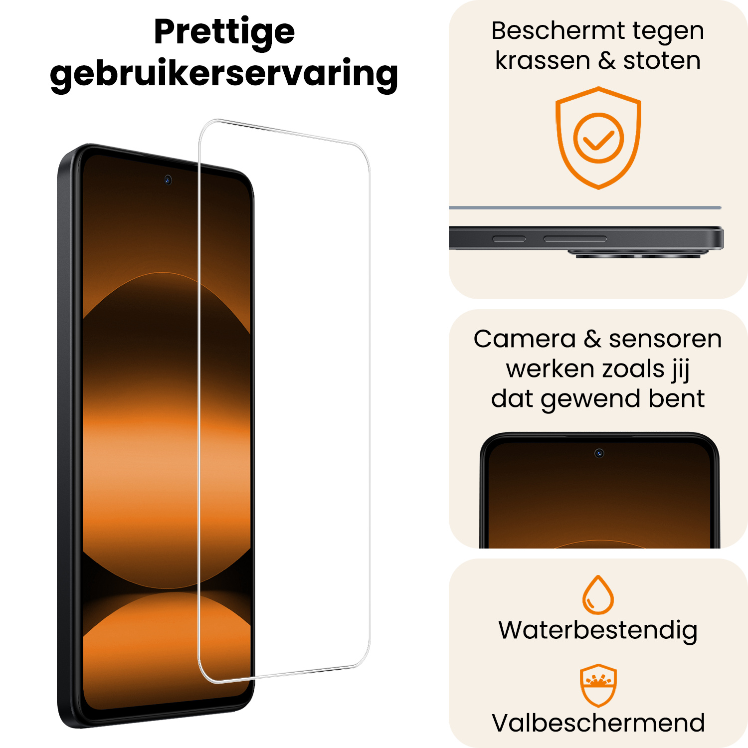 Nomfy Nomfy Xiaomi Redmi Note 14 5G Screenprotector Glas - 2 PACK