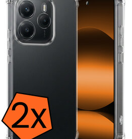 Nomfy Nomfy Xiaomi Redmi Note 14 5G Hoesje Shockproof - Transparant - 2 PACK
