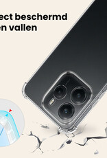 Nomfy Nomfy Xiaomi Redmi Note 14 5G Hoesje Shockproof - Transparant - 2 PACK