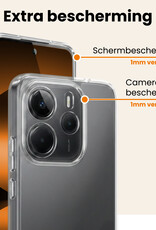 Nomfy Nomfy Xiaomi Redmi Note 14 5G Hoesje Siliconen - Transparant