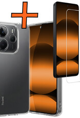 Nomfy Nomfy Xiaomi Redmi Note 14 5G Hoesje Siliconen Met Screenprotector - Transparant
