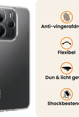 Nomfy Nomfy Xiaomi Redmi Note 14 5G Hoesje Siliconen Met Screenprotector - Transparant