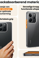 Nomfy Nomfy Xiaomi Redmi Note 14 5G Hoesje Siliconen Met Screenprotector - Transparant