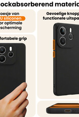 Nomfy Nomfy Xiaomi Redmi Note 14 5G Hoesje Siliconen - Zwart