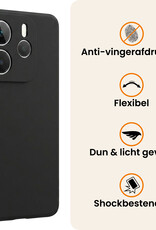 Nomfy Nomfy Xiaomi Redmi Note 14 5G Hoesje Siliconen Met Screenprotector - Zwart
