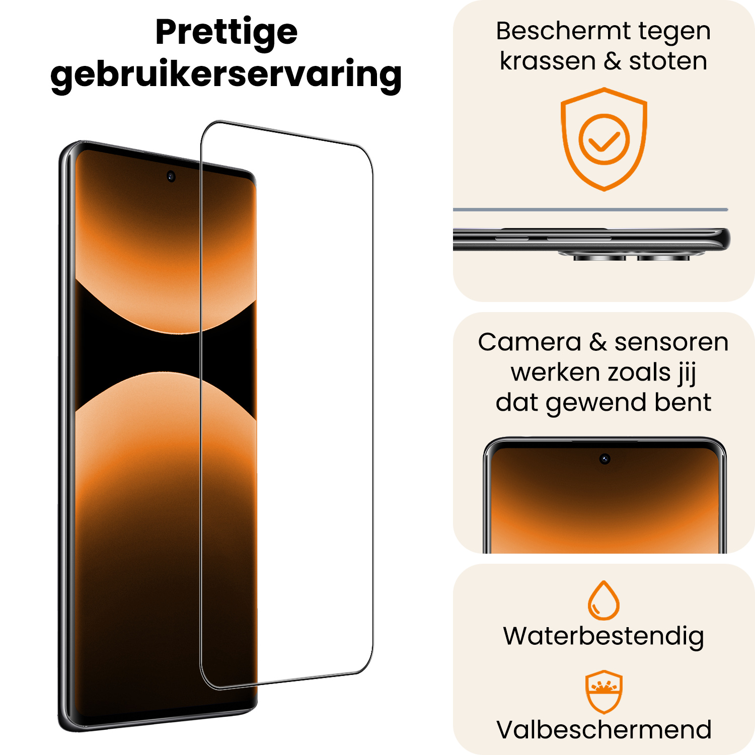 Nomfy Nomfy Xiaomi Redmi Note 14 Pro 5G Screenprotector Glas