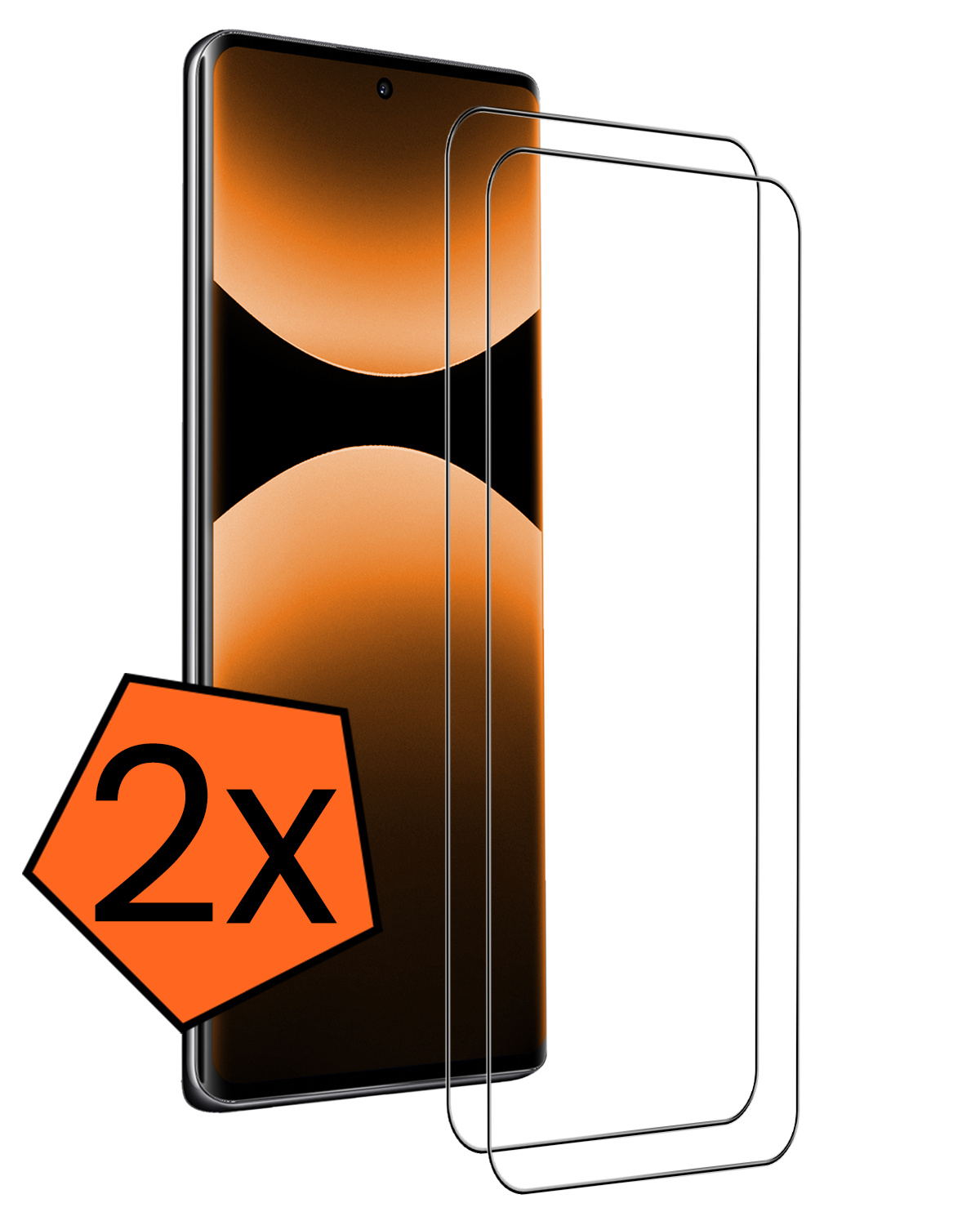 Nomfy Nomfy Xiaomi Redmi Note 14 Pro 5G Screenprotector Glas - 2 PACK