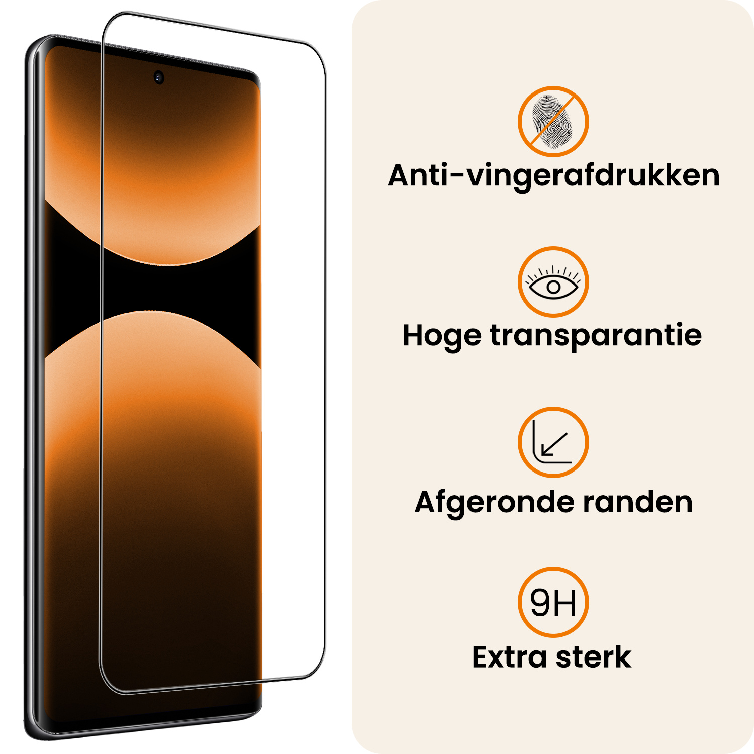 Nomfy Nomfy Xiaomi Redmi Note 14 Pro 5G Screenprotector Glas - 3 PACK