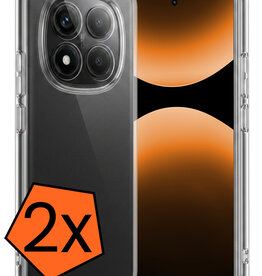 Nomfy Nomfy Xiaomi Redmi Note 14 Pro 5G Hoesje Siliconen - Transparant - 2 PACK