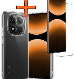 Nomfy Nomfy Xiaomi Redmi Note 14 Pro 5G Hoesje Siliconen Met Screenprotector - Transparant