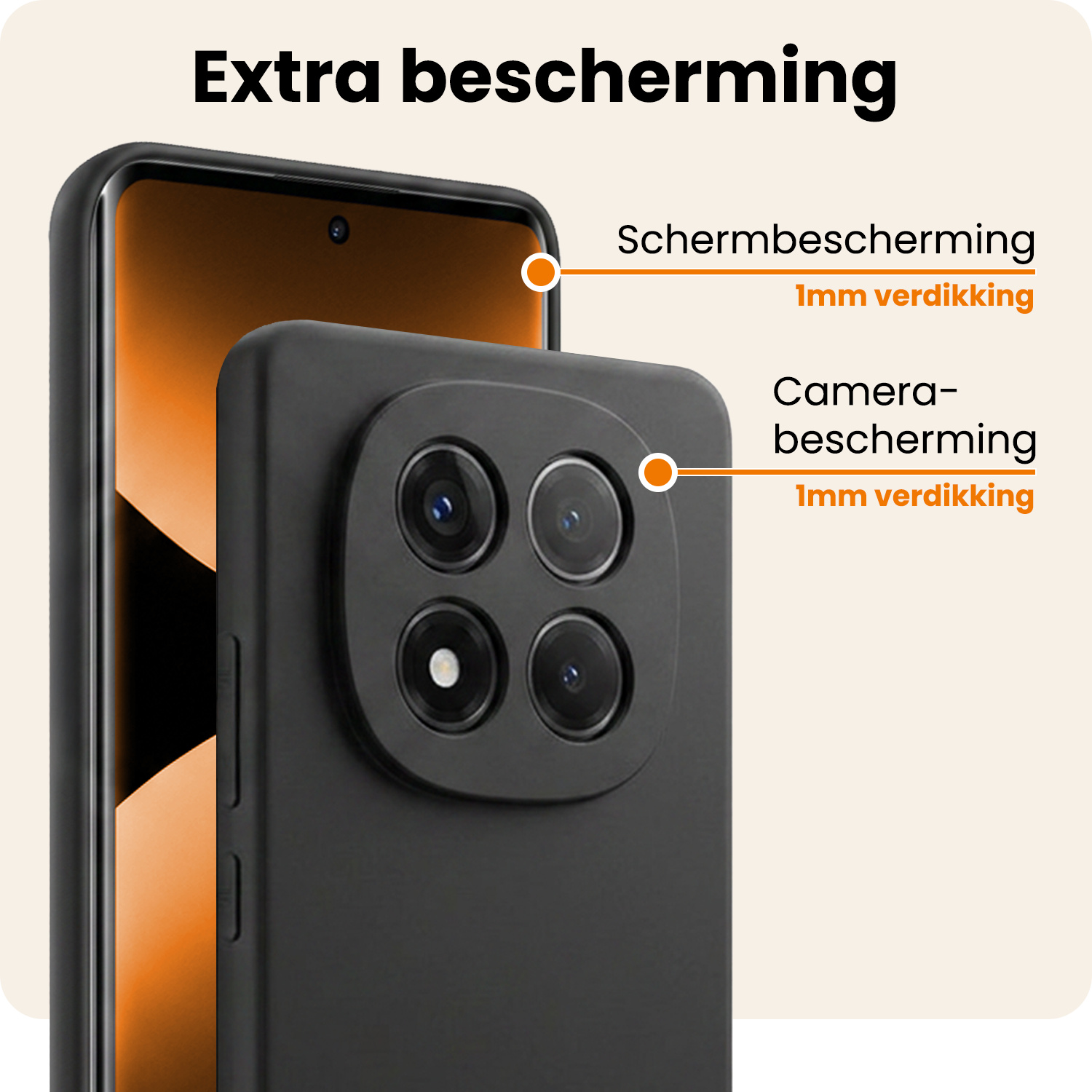 Nomfy Nomfy Xiaomi Redmi Note 14 Pro 5G Hoesje Siliconen - Zwart