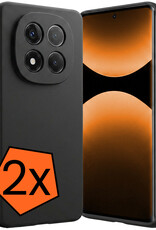 Nomfy Nomfy Xiaomi Redmi Note 14 Pro 5G Hoesje Siliconen - Zwart - 2 PACK