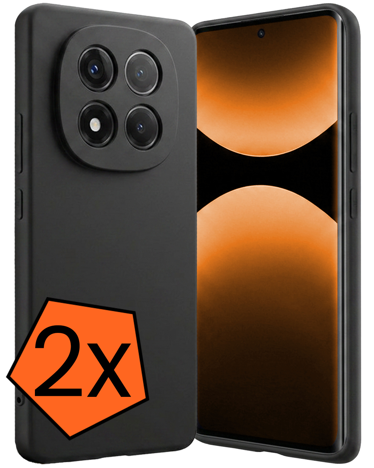 Nomfy Nomfy Xiaomi Redmi Note 14 Pro 5G Hoesje Siliconen - Zwart - 2 PACK