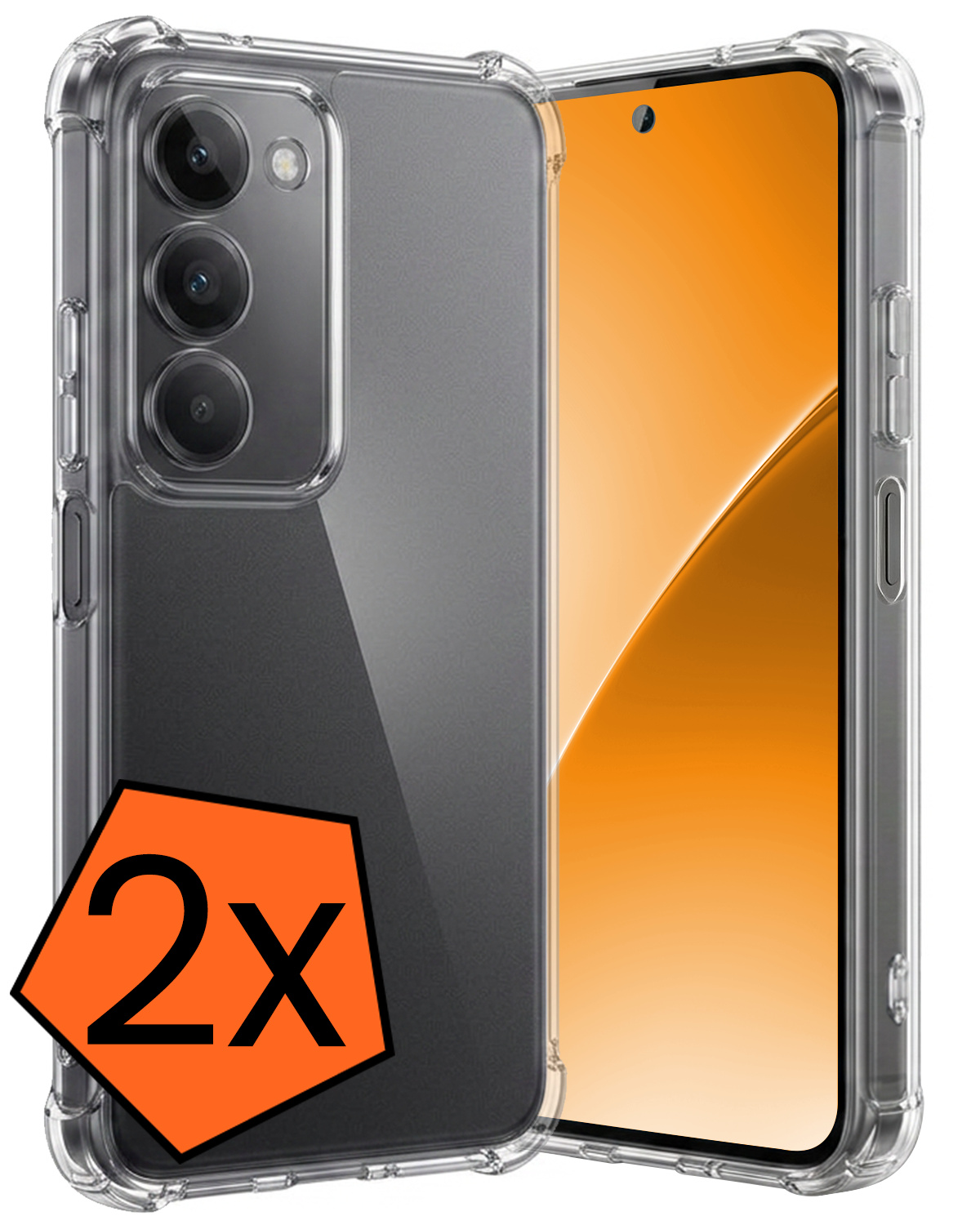 Nomfy Nomfy Xiaomi 15 Hoesje Shockproof - Transparant - 2 PACK