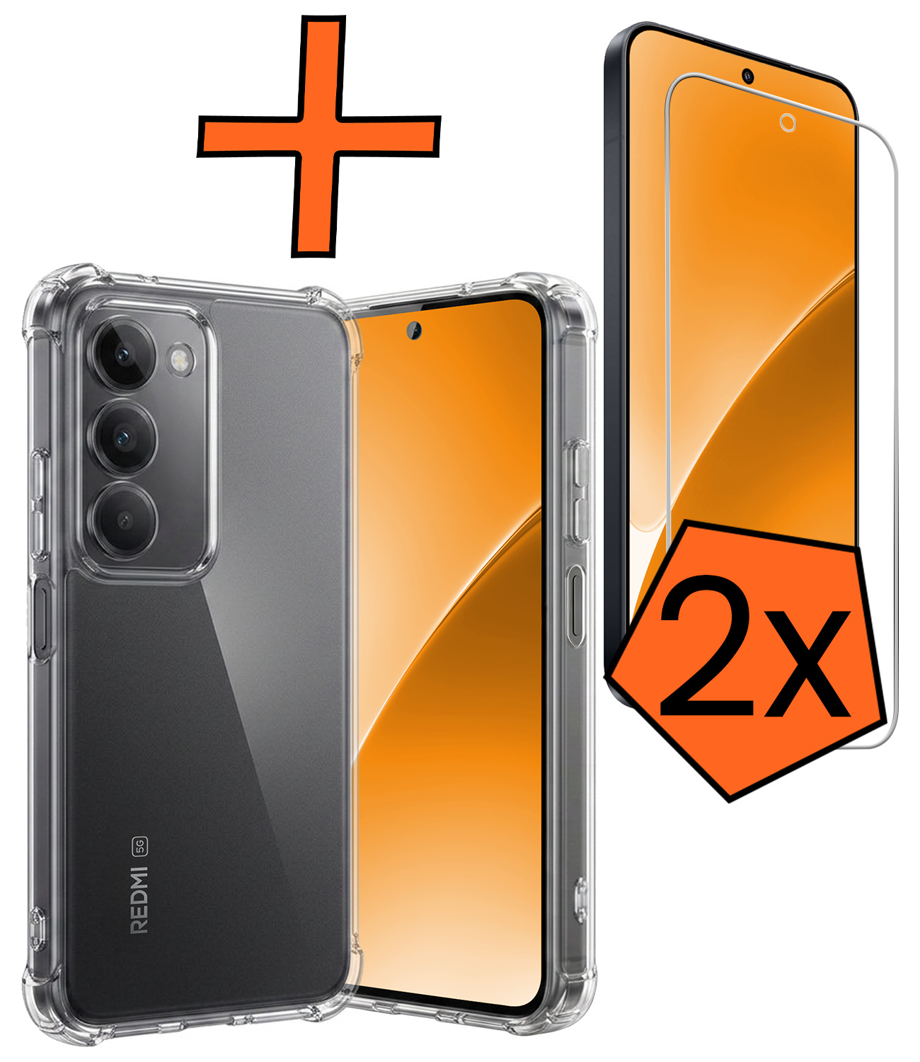 Nomfy Nomfy Xiaomi 15 Hoesje Shockproof Met 2x Screenprotector