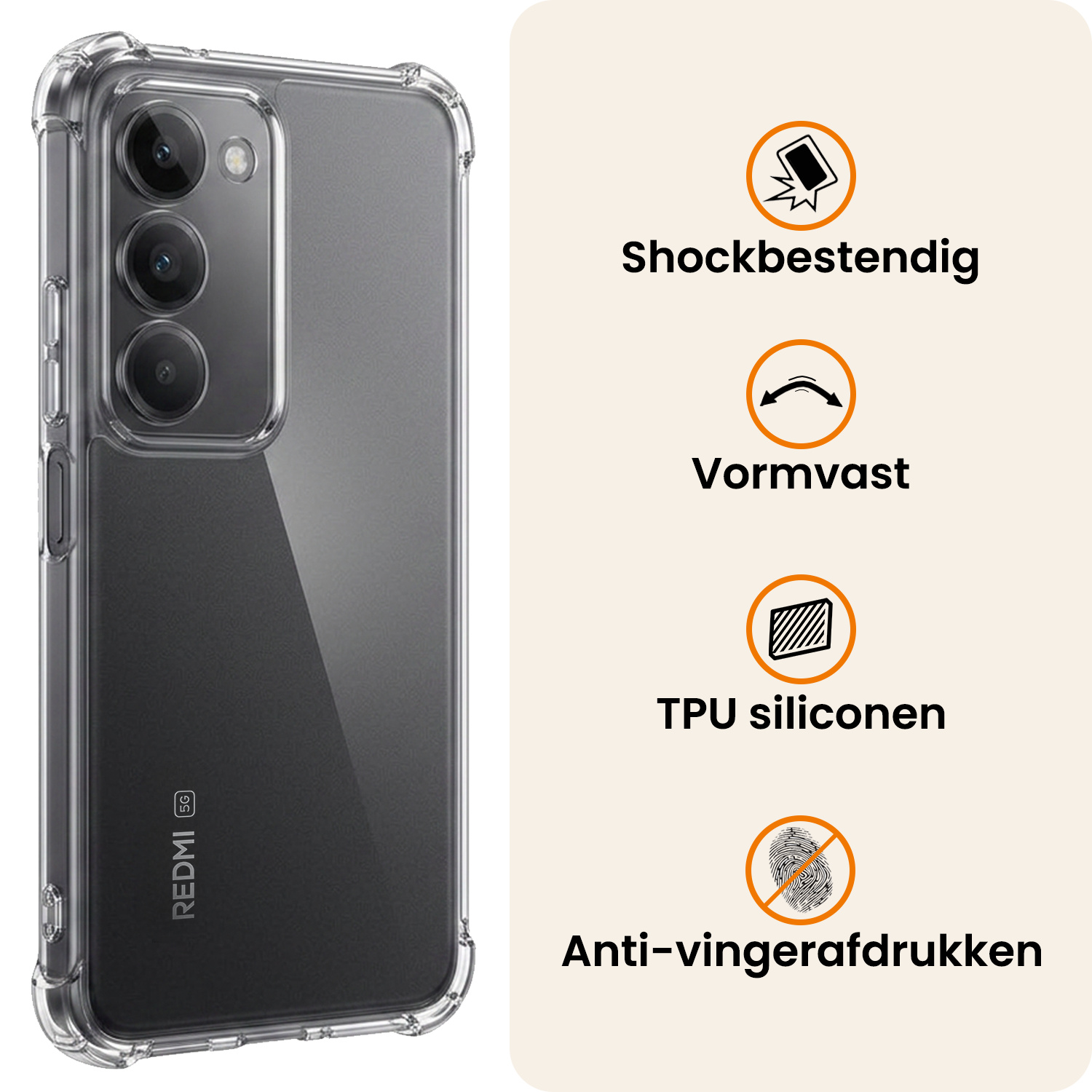Nomfy Nomfy Xiaomi 15 Hoesje Shockproof Met 2x Screenprotector