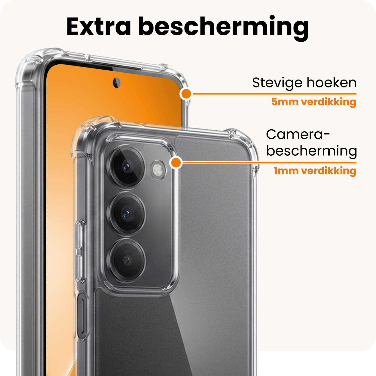 Nomfy Nomfy Xiaomi 15 Hoesje Shockproof Met 2x Screenprotector