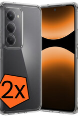 Nomfy Nomfy Xiaomi 15 Hoesje Siliconen - Transparant - 2 PACK