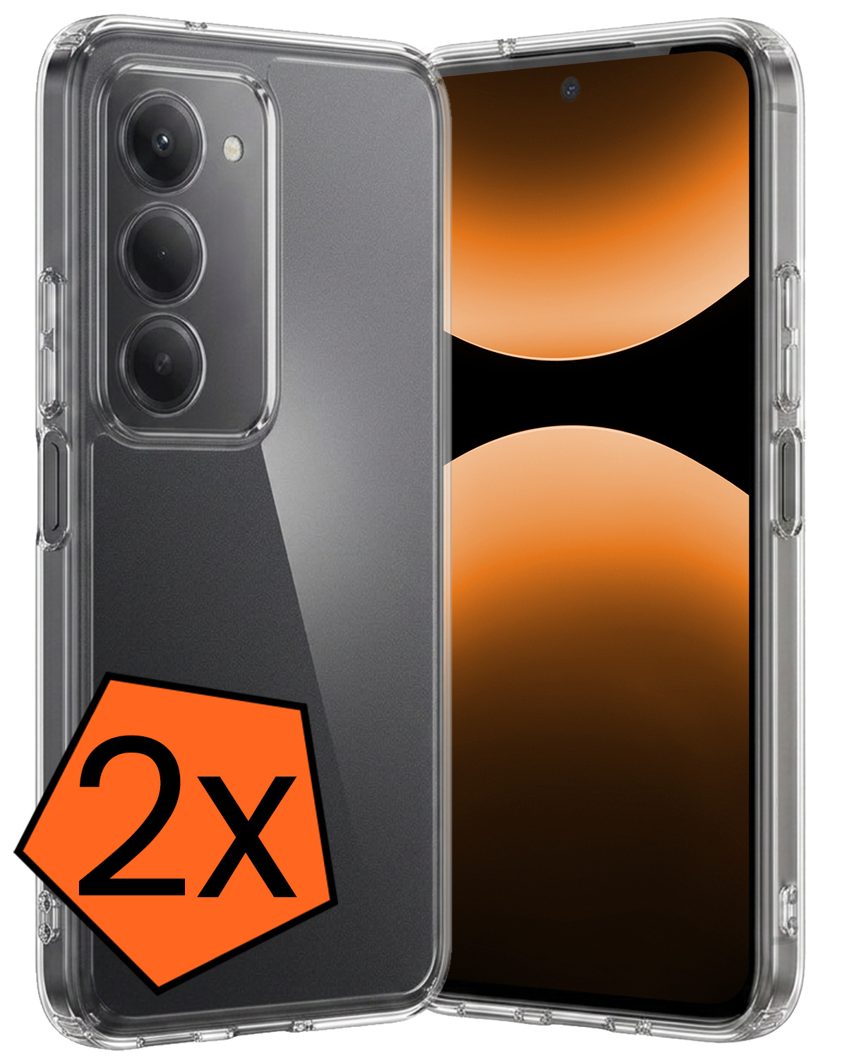 Nomfy Nomfy Xiaomi 15 Hoesje Siliconen - Transparant - 2 PACK