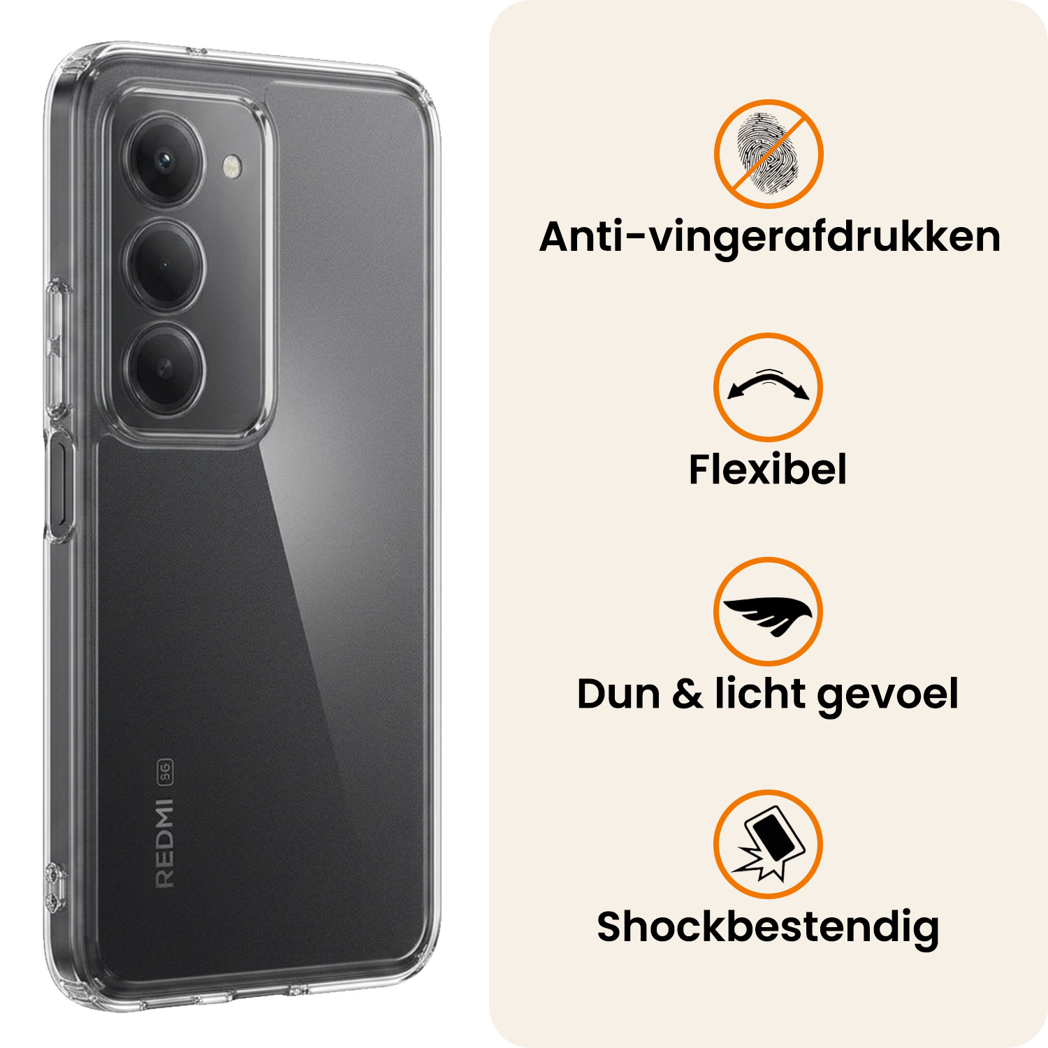 Nomfy Nomfy Xiaomi 15 Hoesje Siliconen - Transparant - 2 PACK