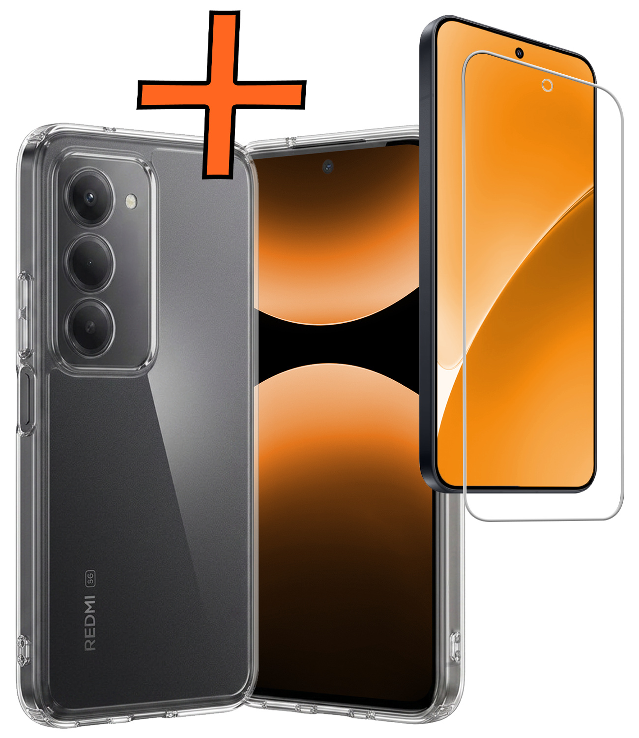 Nomfy Nomfy Xiaomi 15 Hoesje Siliconen Met Screenprotector - Transparant