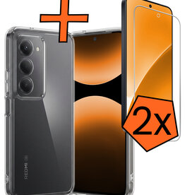Nomfy Nomfy Xiaomi 15 Hoesje Siliconen Met 2x Screenprotector - Transparant