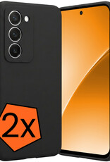 Nomfy Nomfy Xiaomi 15 Hoesje Siliconen - Zwart - 2 PACK