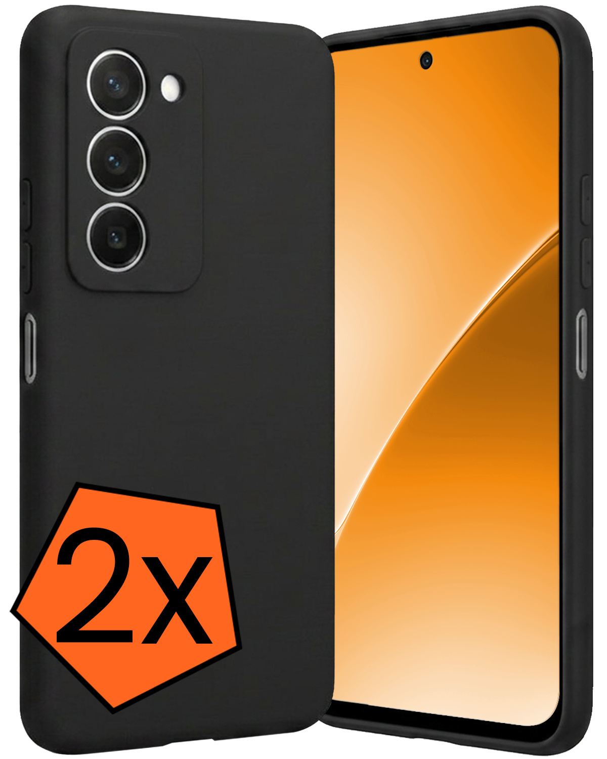 Nomfy Nomfy Xiaomi 15 Hoesje Siliconen - Zwart - 2 PACK