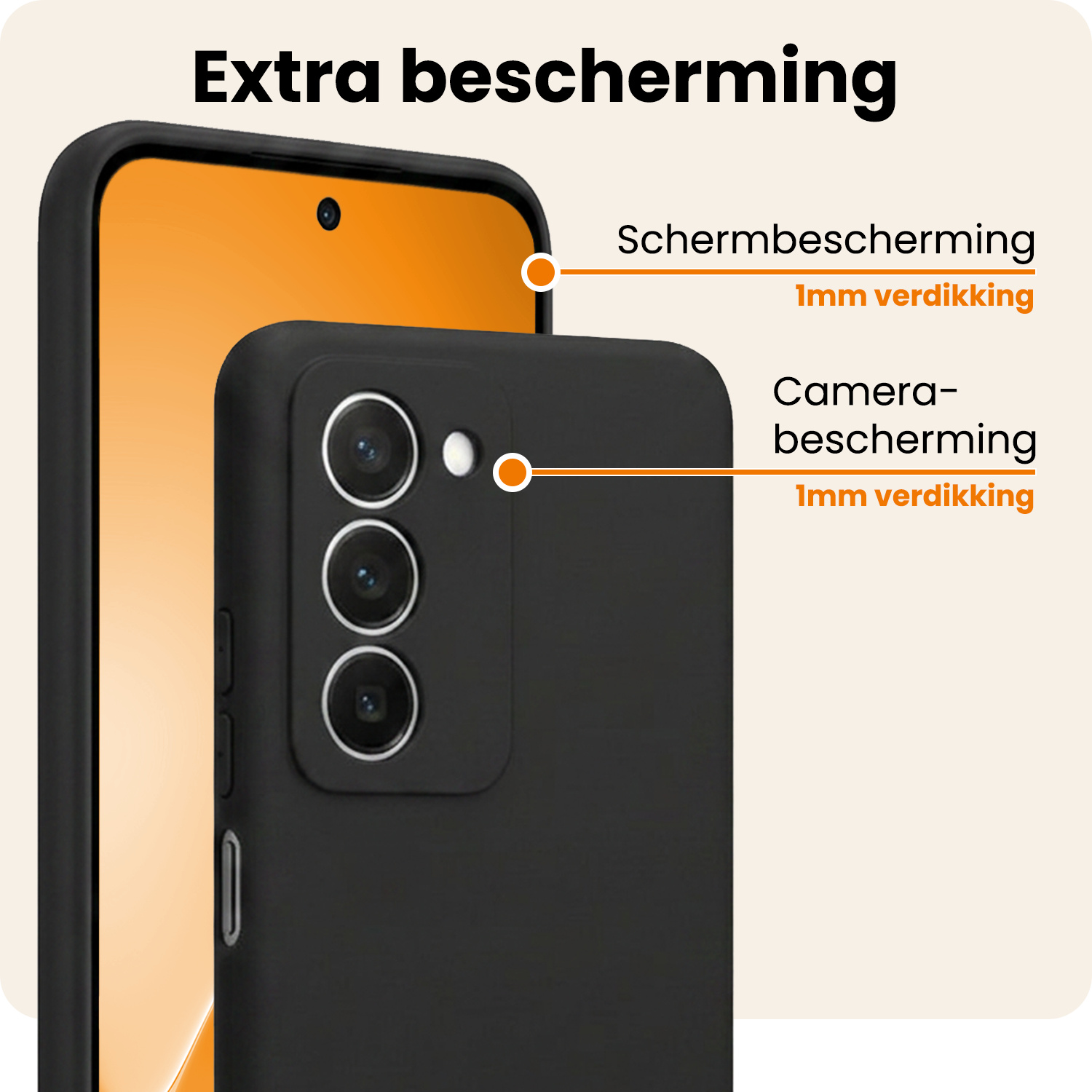 Nomfy Nomfy Xiaomi 15 Hoesje Siliconen - Zwart - 2 PACK