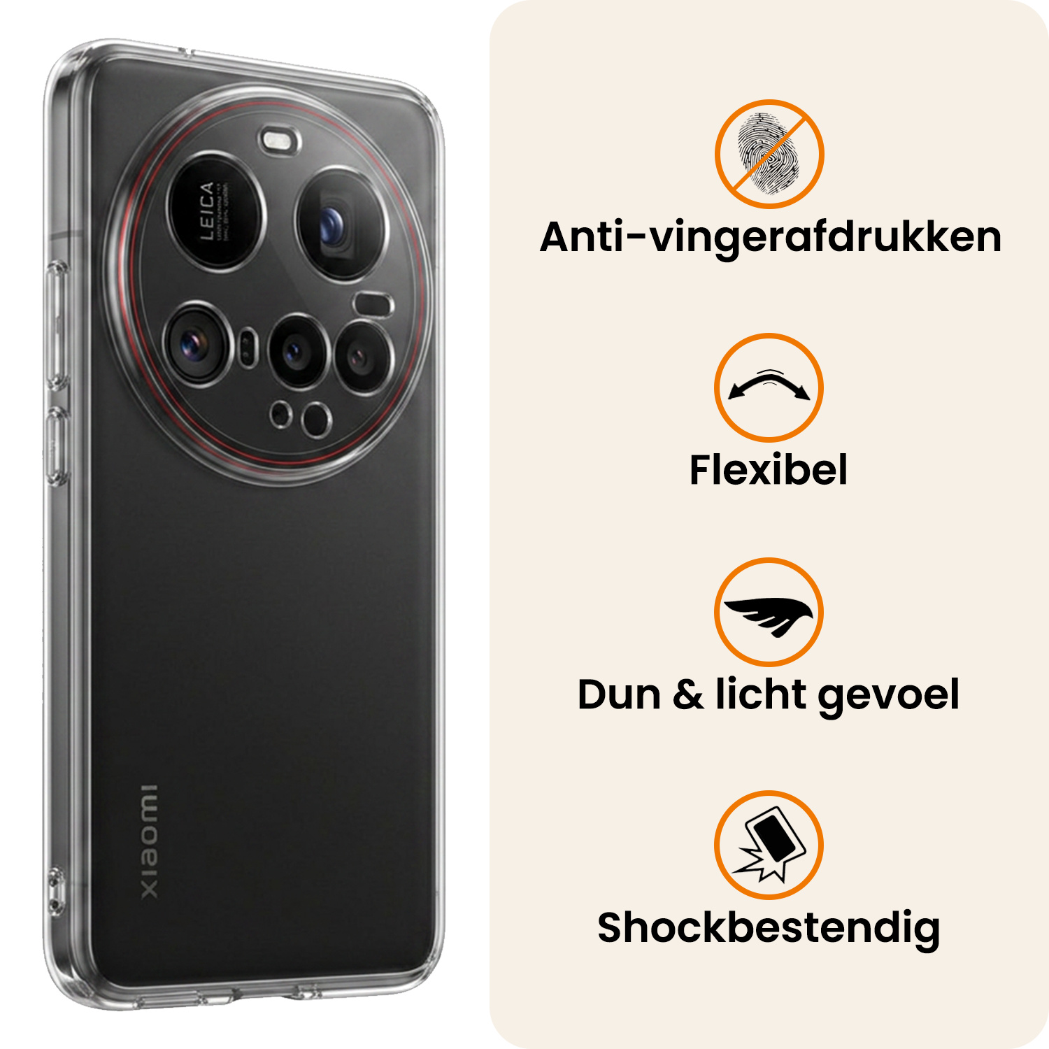 Nomfy Nomfy Xiaomi 15 Ultra Hoesje Siliconen - Transparant