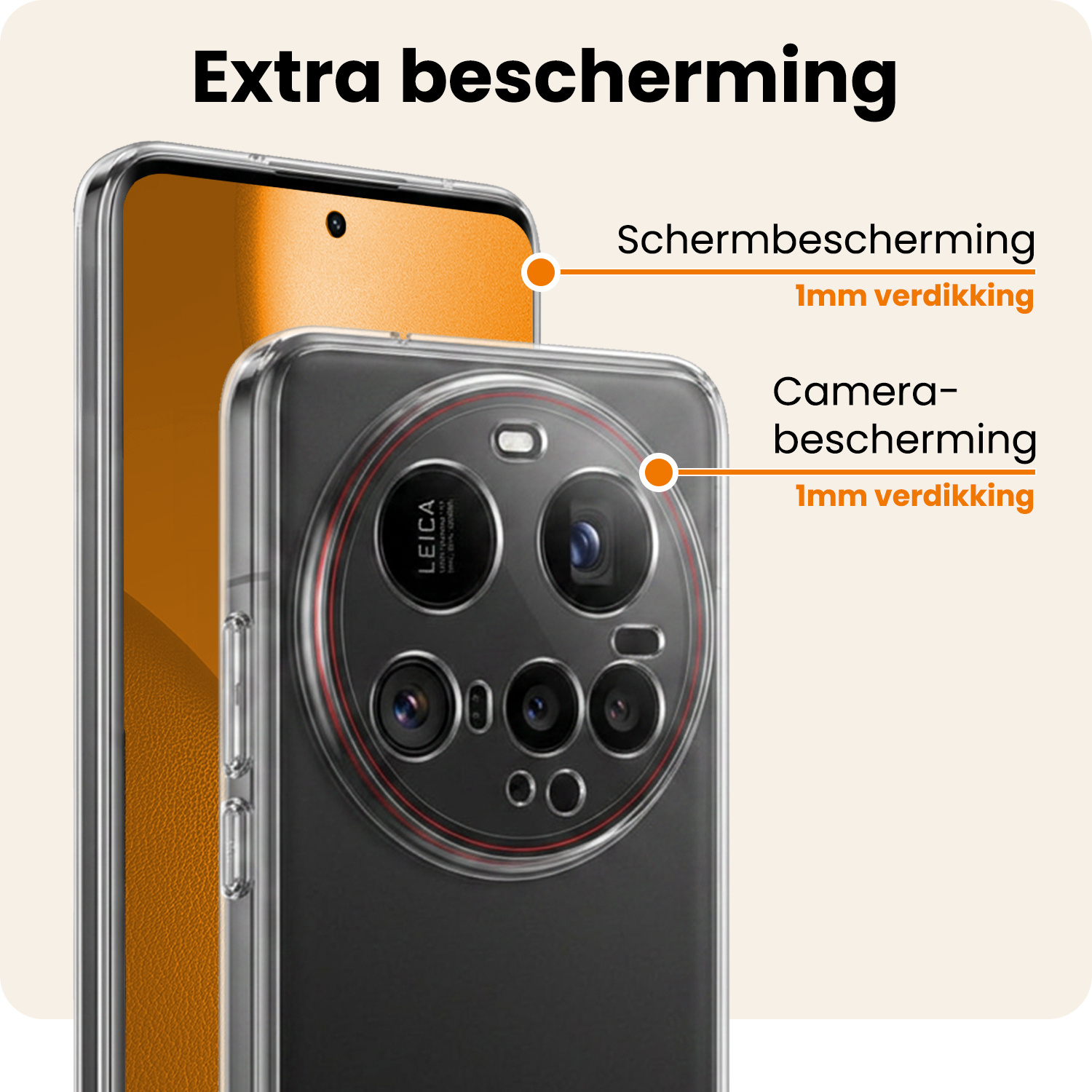Nomfy Nomfy Xiaomi 15 Ultra Hoesje Siliconen - Transparant - 2 PACK