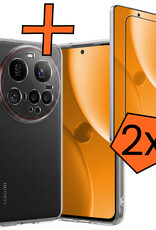 Nomfy Nomfy Xiaomi 15 Ultra Hoesje Siliconen Met 2x Screenprotector - Transparant